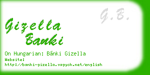gizella banki business card